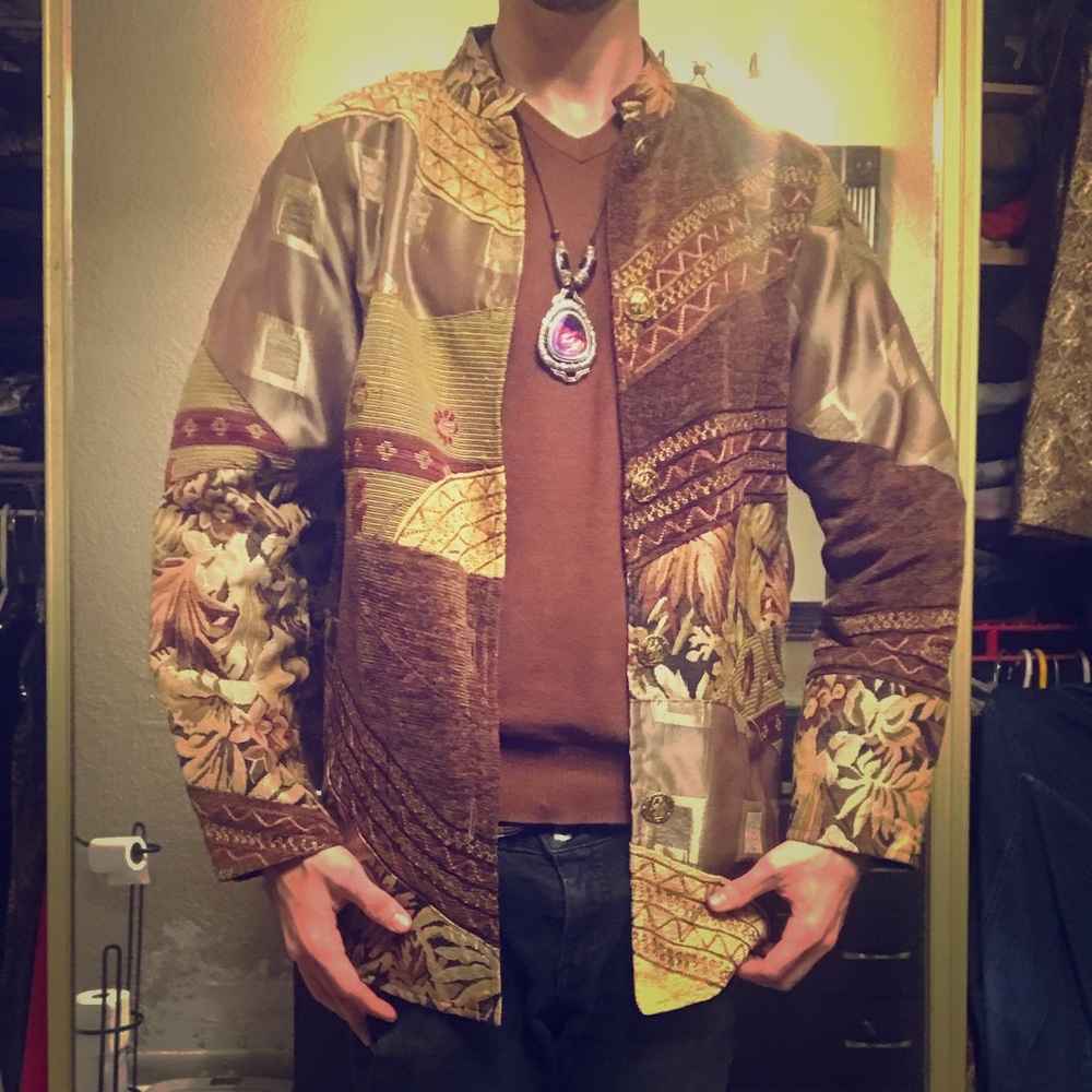 Beautiful Alex Kim Patchwork Jacket Sz M